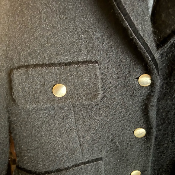 Like New Sandro Black Double-Breasted Jacket - Picture 2 of 5